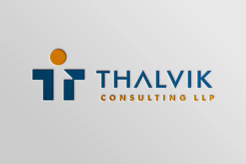 Logo embossed on a grey wall